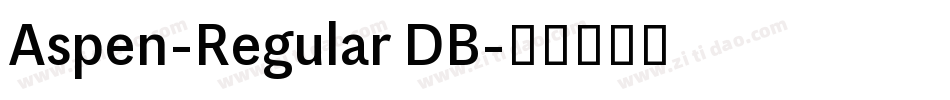 Aspen-Regular DB字体转换
